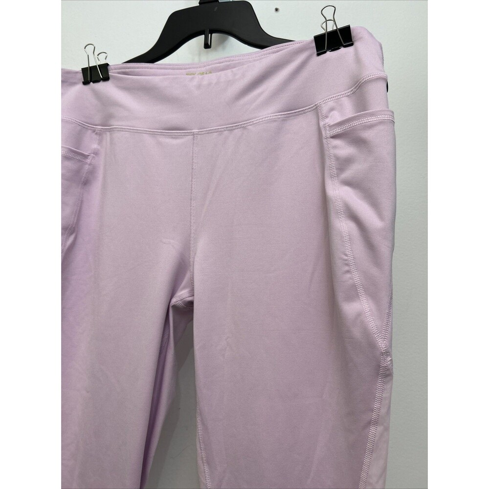 Tek Gear DryTEK Work‎ Out Gear Leggings, Lilac, with Pockets, Weaving, Womens XL - Picture 3 of 10